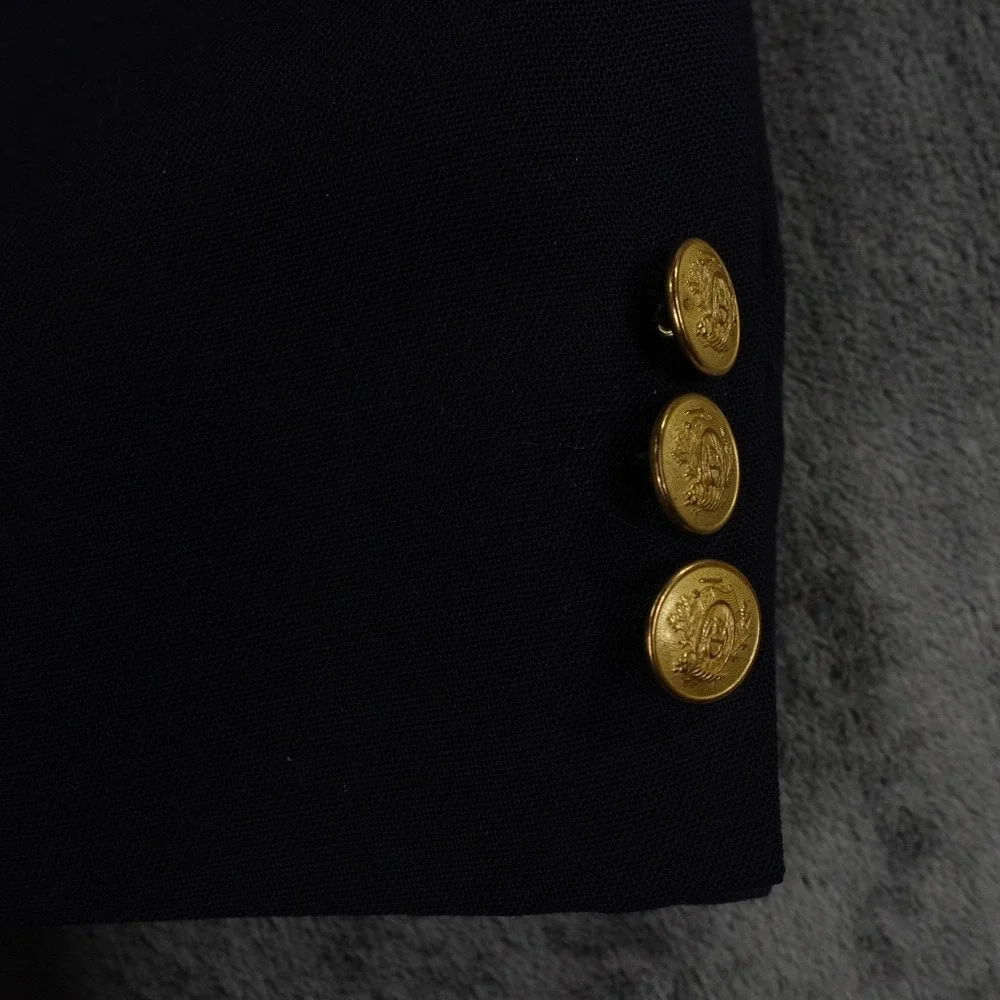 Georgetown University Shop Blazer Men 40R Navy Blue Gold Crest Button USA Made